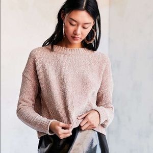 Silence + Noise Velvet Pullover Sweater
